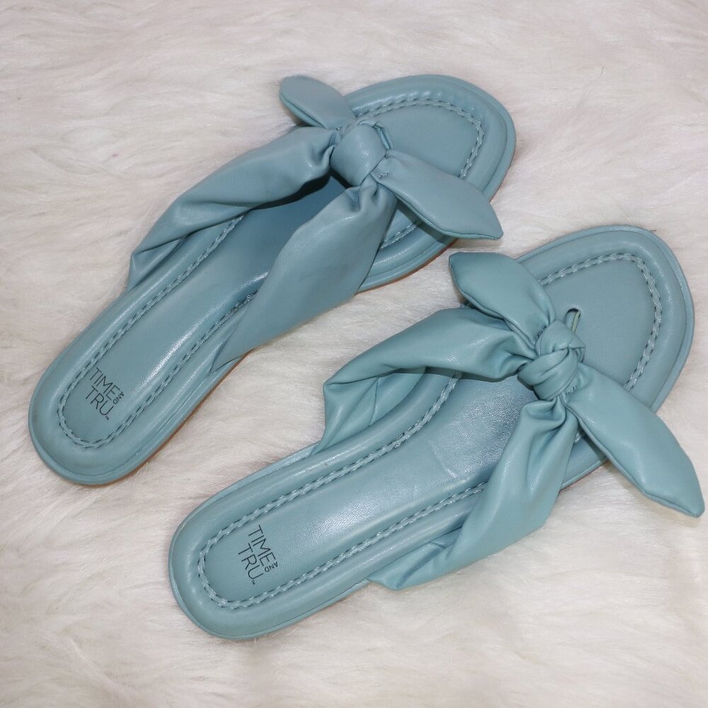 Time and Tru Light Blue Memory Foam Flip Flops | Size 9 | EUC 💙👡